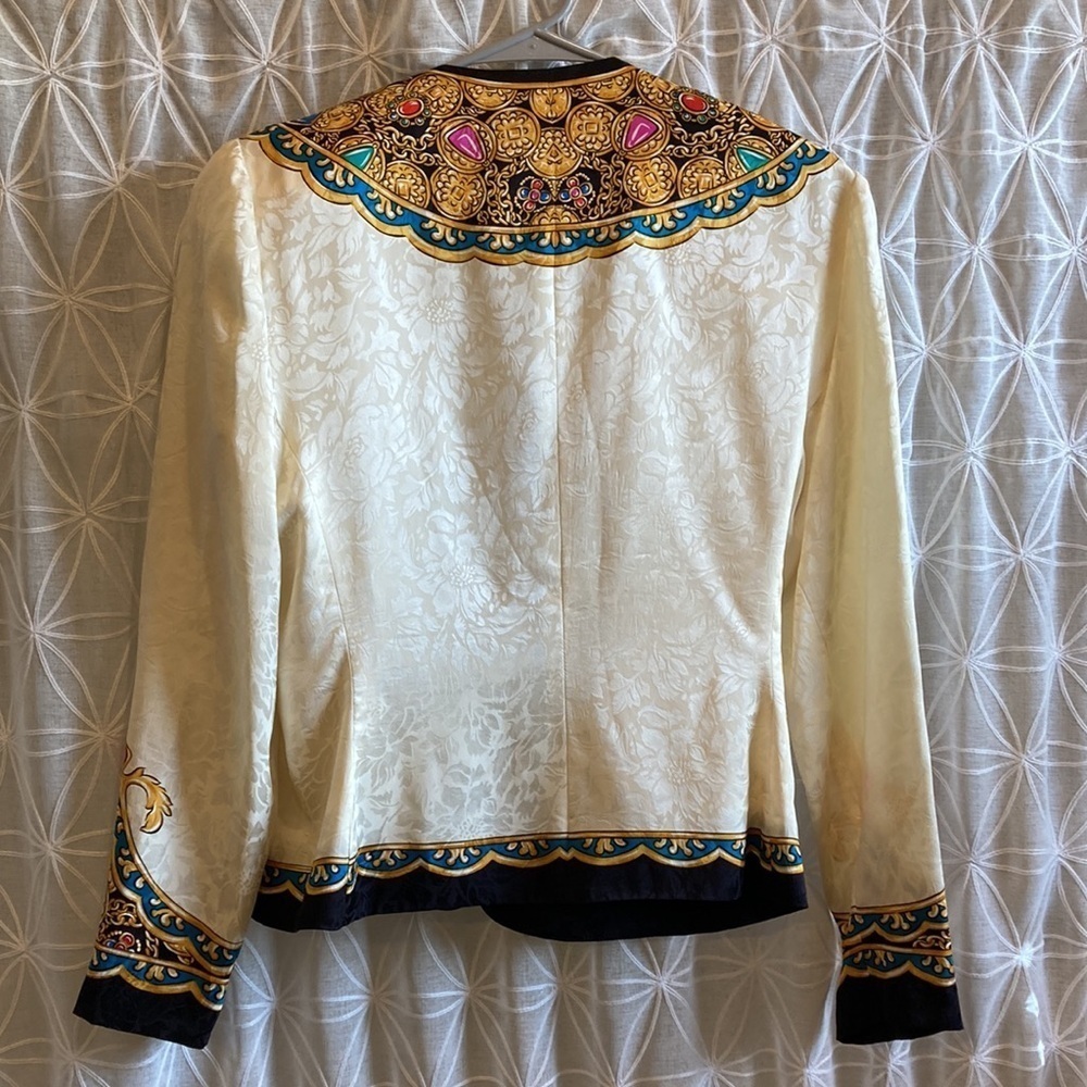 Vintage Adrianna Papell Silk Blazer - Picture 9 of 14